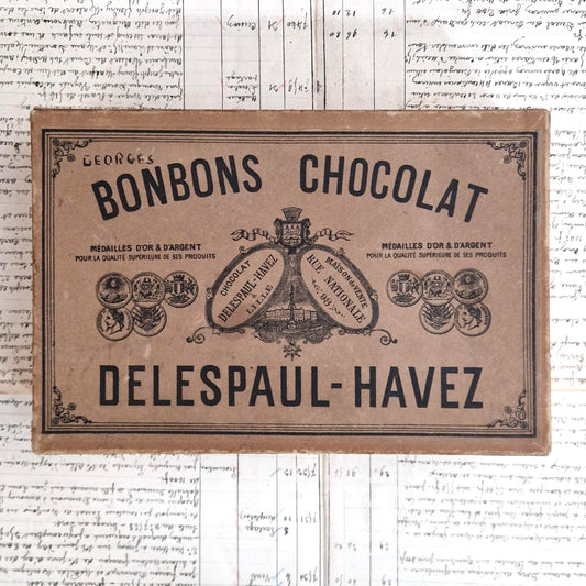 Rare "Chocolate Candies" box - Delespaul-Havez, Circa 1900