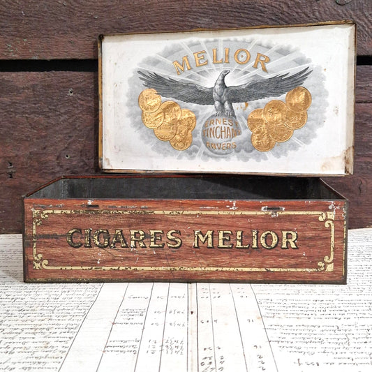 Cigar box "Cigars Melior - Ernest Tinchant", Circa 1900