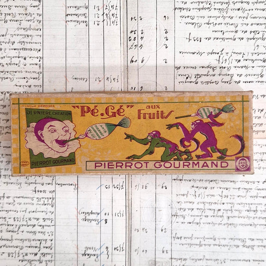 Rare box "Pierrot Gourmand - Pé.Gé aux Fruits"