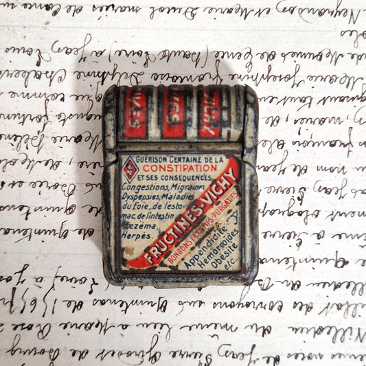 Advertising pyrogenic box "Fructines-Vichy", Circa 1920