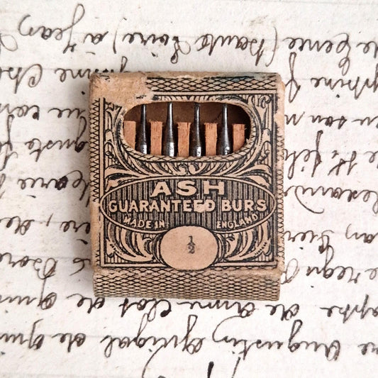 Miniature box of dental burs “ASH Burs”, Circa 1910