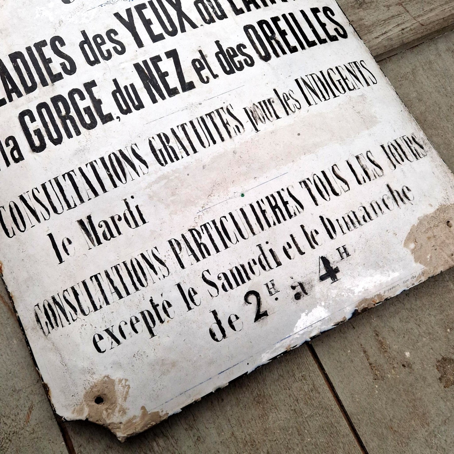 Enseigne / Plaque émaillée « Docteur Marloy » - Maladies des yeux...