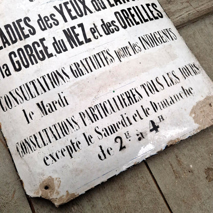 Enseigne / Plaque émaillée « Docteur Marloy » - Maladies des yeux...