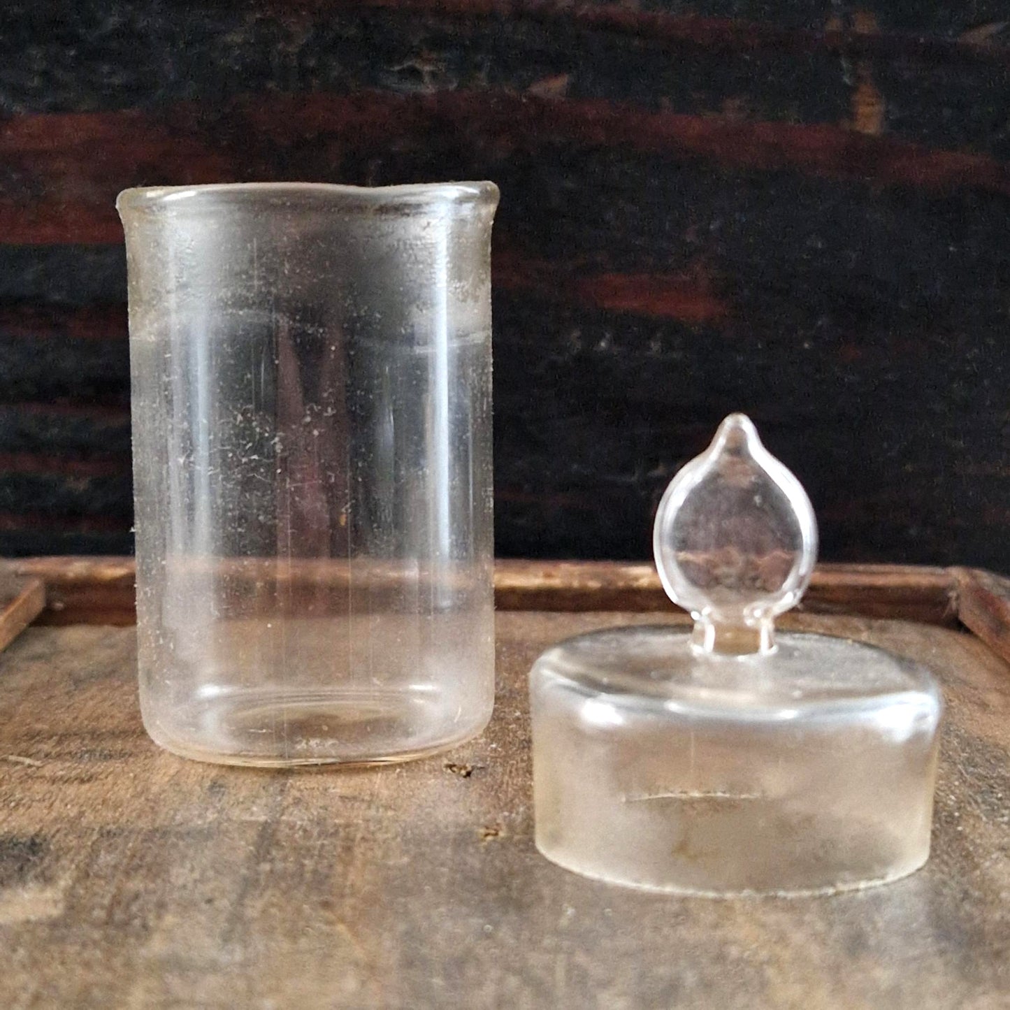 Blown glass pharmaceutical jar - Circa 1900