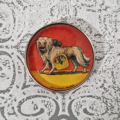 Ancien jeu de patience « Le chien au panier », vers 1900