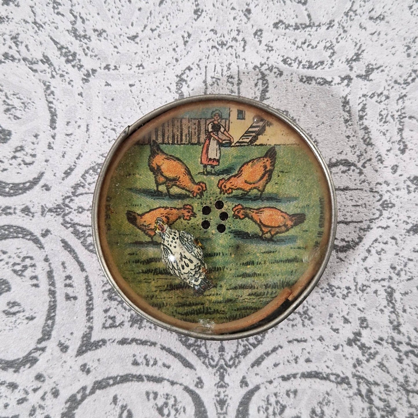 Ancien jeu de patience « Les poules à la ferme »