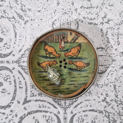 Ancien jeu de patience « Les poules à la ferme »