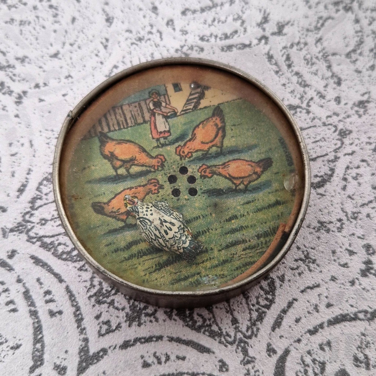 Ancien jeu de patience « Les poules à la ferme »