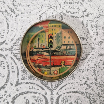 Jeu de patience « Voitures et feu tricolore » - Circa 1930