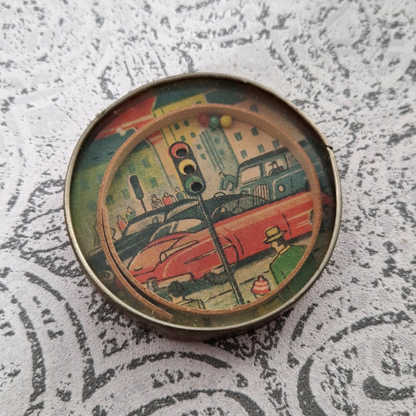 Jeu de patience « Voitures et feu tricolore » - Circa 1930