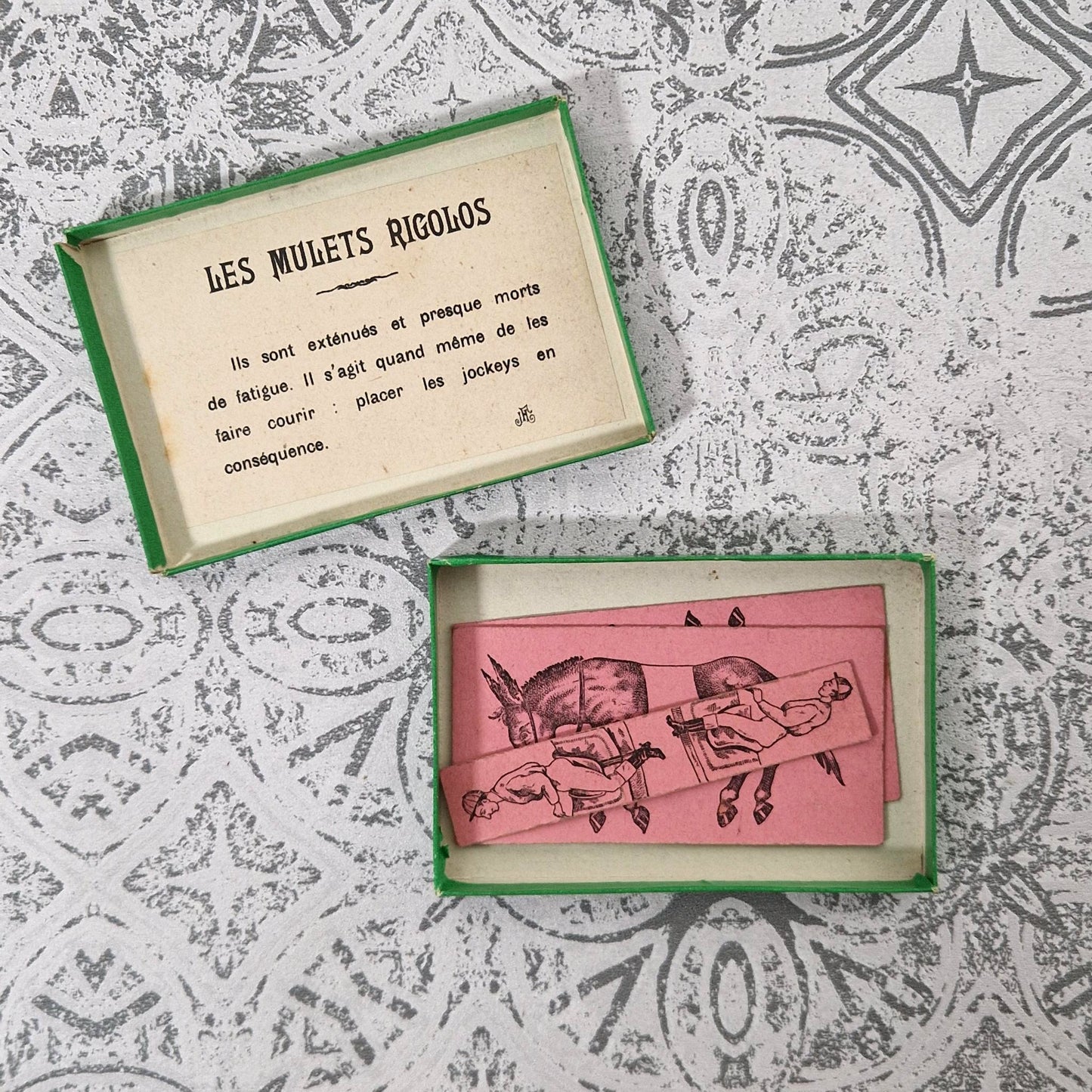 « Jeu des Mulets Rigolos » - J.F.J Éditeur Paris, Vers 1900