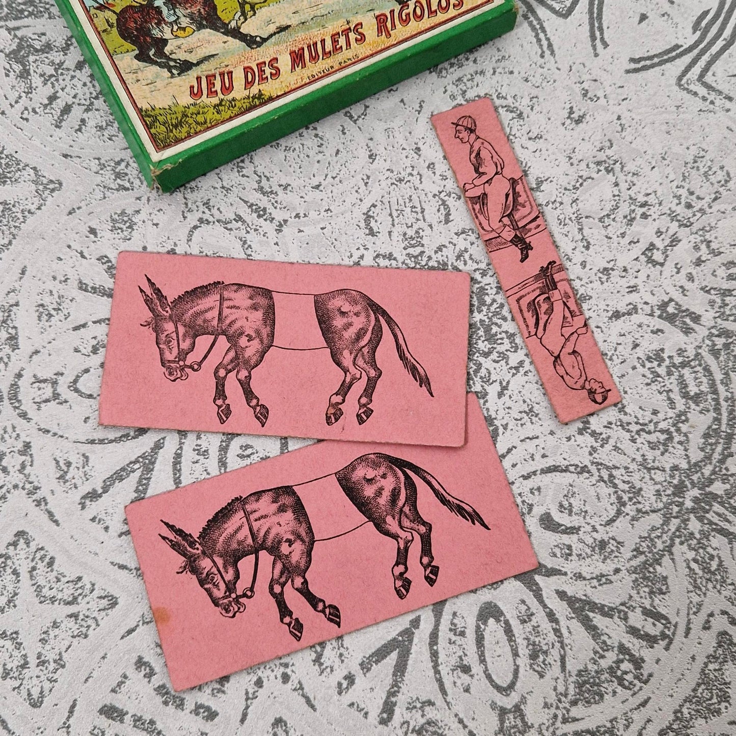 « Jeu des Mulets Rigolos » - J.F.J Éditeur Paris, Vers 1900