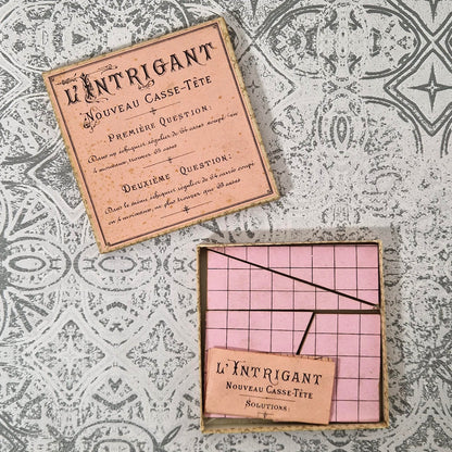 Ancien jeu « L’Intrigant - Nouveau Casse-Tête », vers 1900