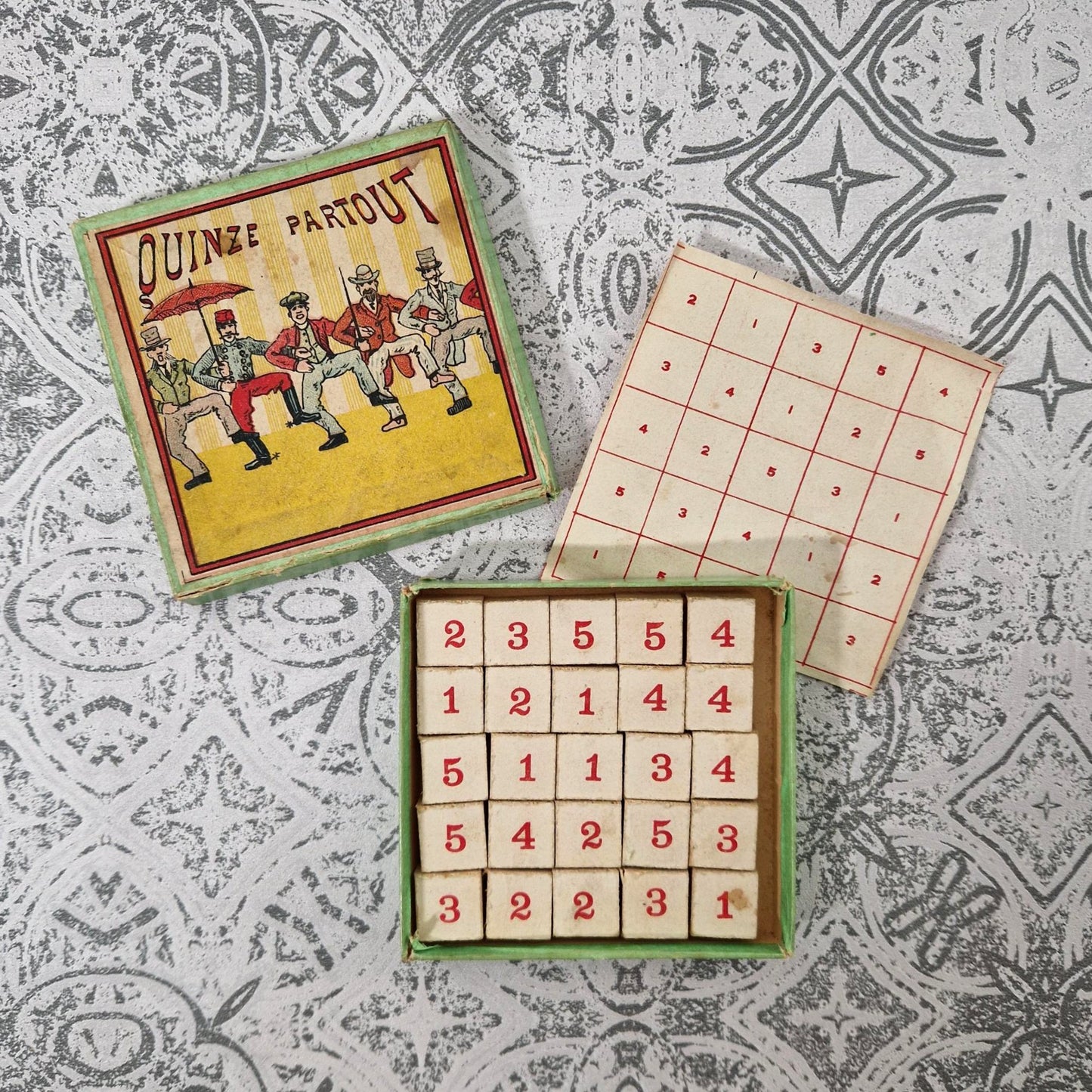 Jeu de réflexion ancien « Quinze Partout » - Vers 1900