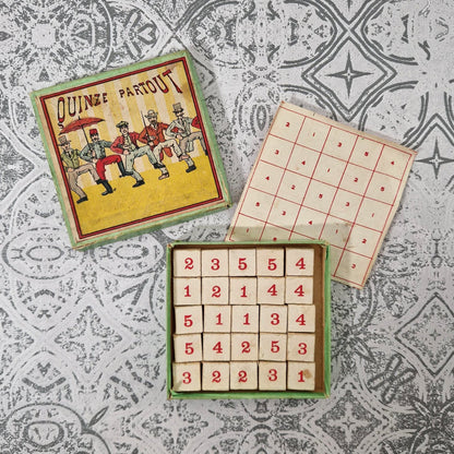 Jeu de réflexion ancien « Quinze Partout » - Vers 1900