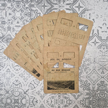 Jeu du Sphinx - Rare jeu publicitaire du Bon Marché, vers 1910