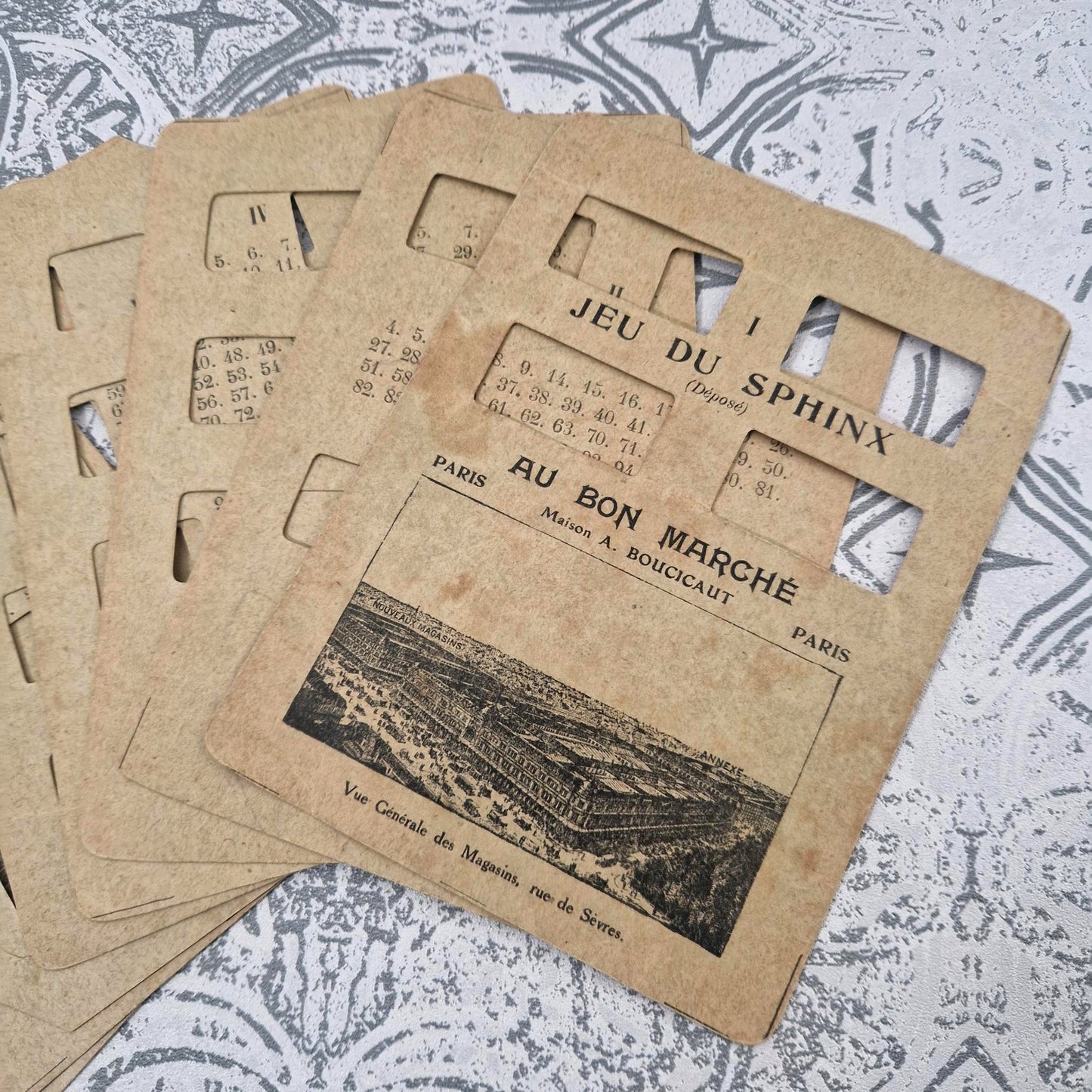 Jeu du Sphinx - Rare jeu publicitaire du Bon Marché, vers 1910