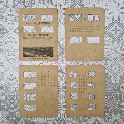Jeu du Sphinx - Rare jeu publicitaire du Bon Marché, vers 1910