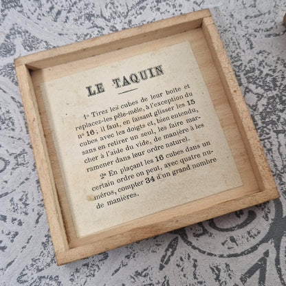 Jeu en bois « Le Taquin » – Vers 1900