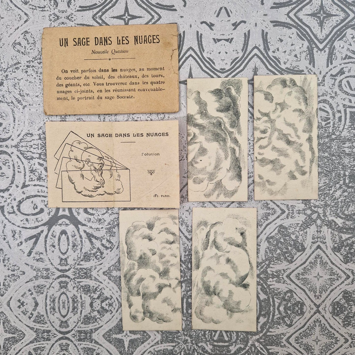 « Un Sage dans les Nuages »,  Puzzle illusionniste Socrate