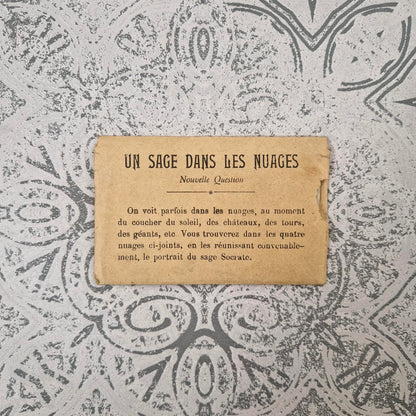 « Un Sage dans les Nuages »,  Puzzle illusionniste Socrate