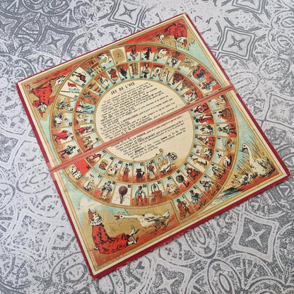 Ancien plateau de Jeu de l’Oie illustré – impr. Dupuy, Paris