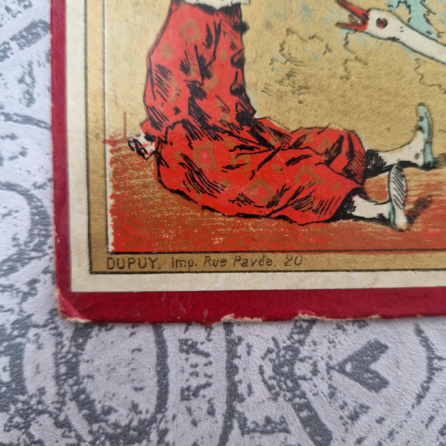 Ancien plateau de Jeu de l’Oie illustré – impr. Dupuy, Paris