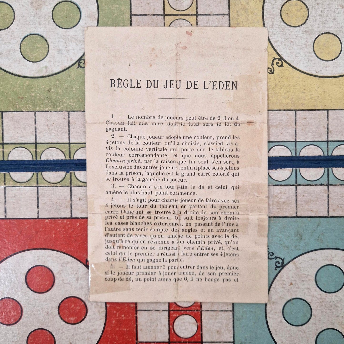 Antique game board "Game of Eden" - MD Paris 