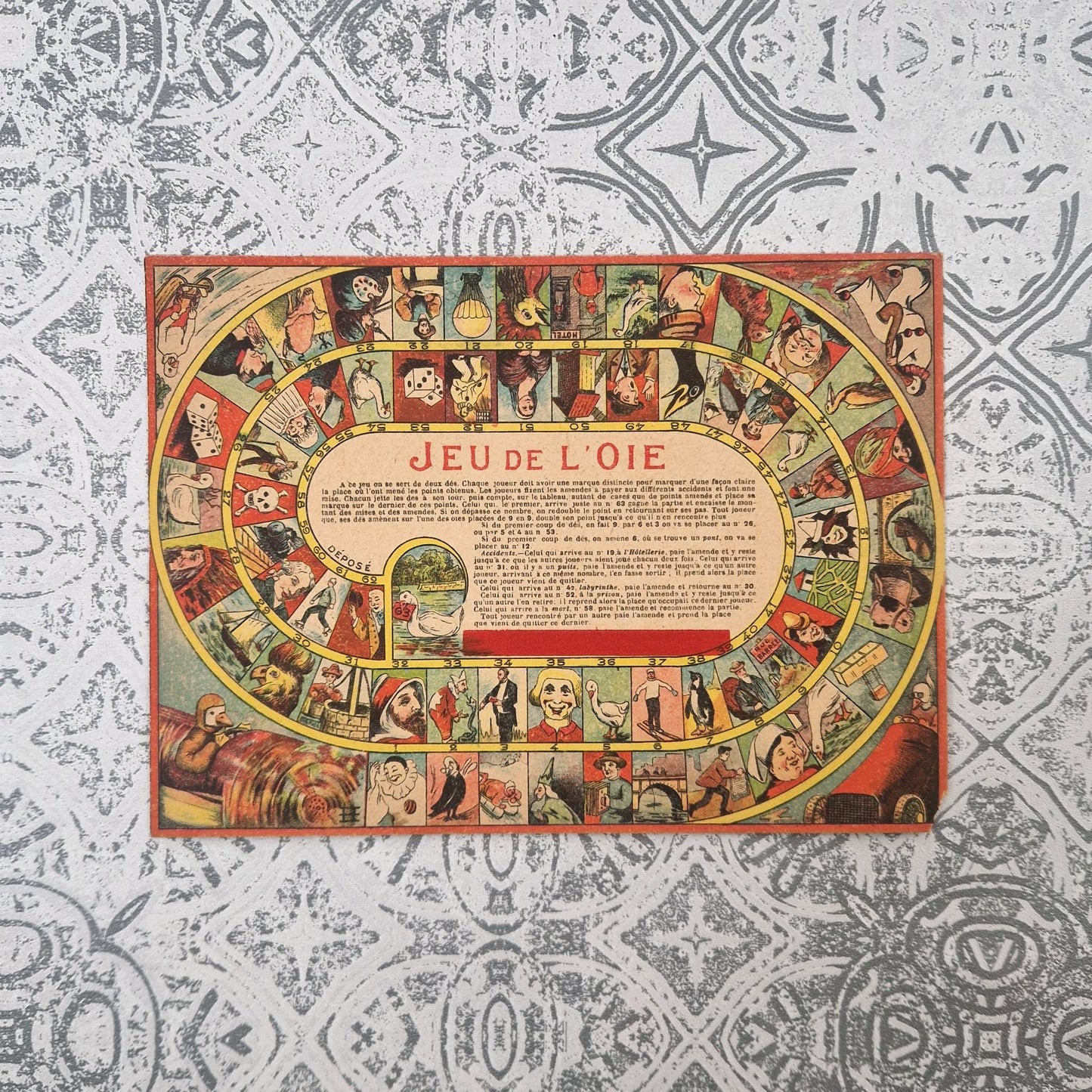 Ancien plateau de Jeu de l’Oie - chromolithographie