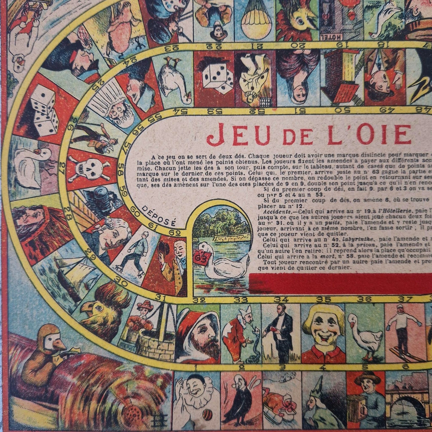 Ancien plateau de Jeu de l’Oie - chromolithographie