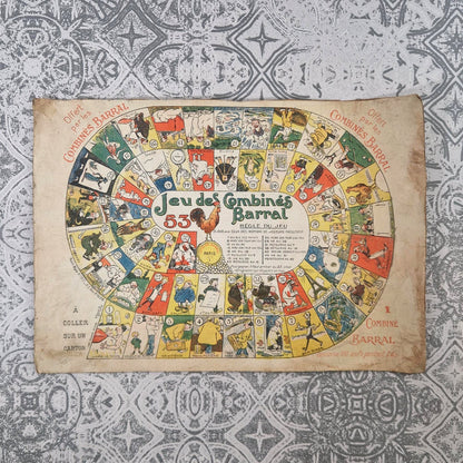 Jeu de l'oie publicitaire – Combinés Barral, Paris