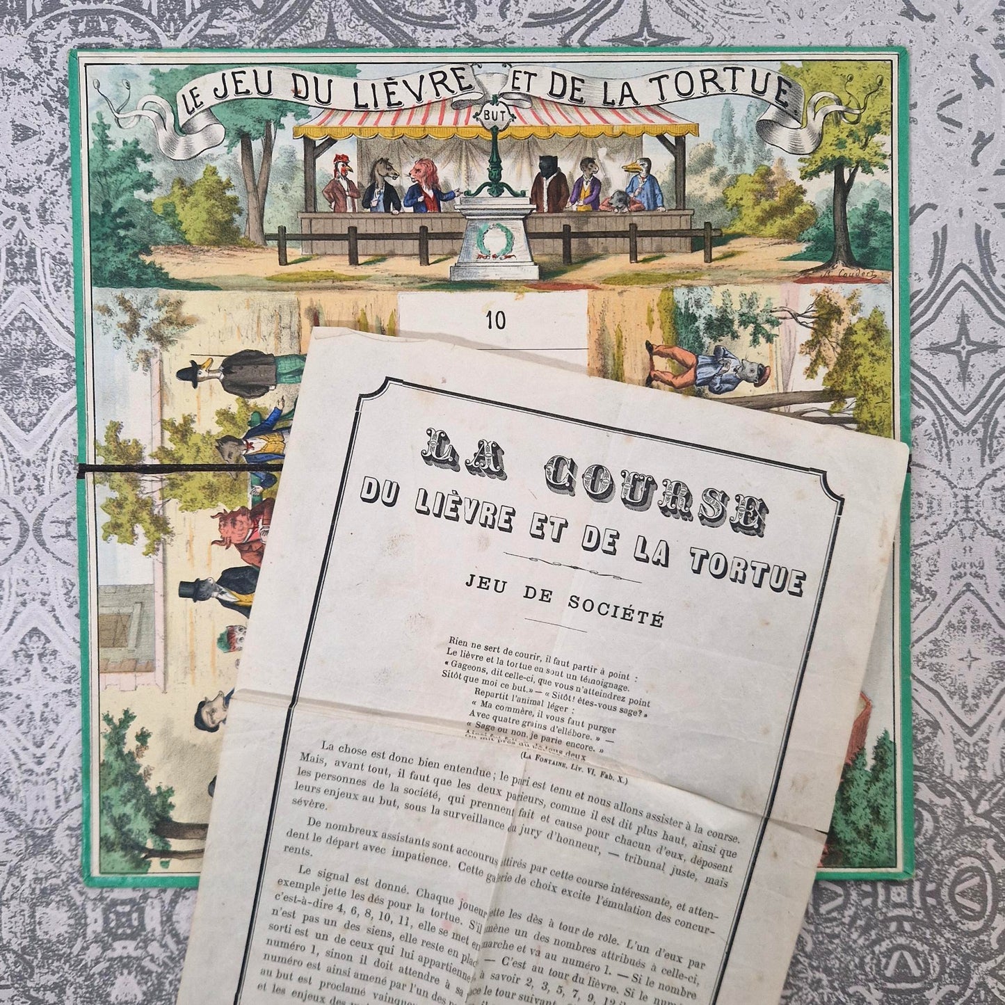 Rare “Jeu du Lièvre et de la Tortue” - A. Lion Fils, XIXe