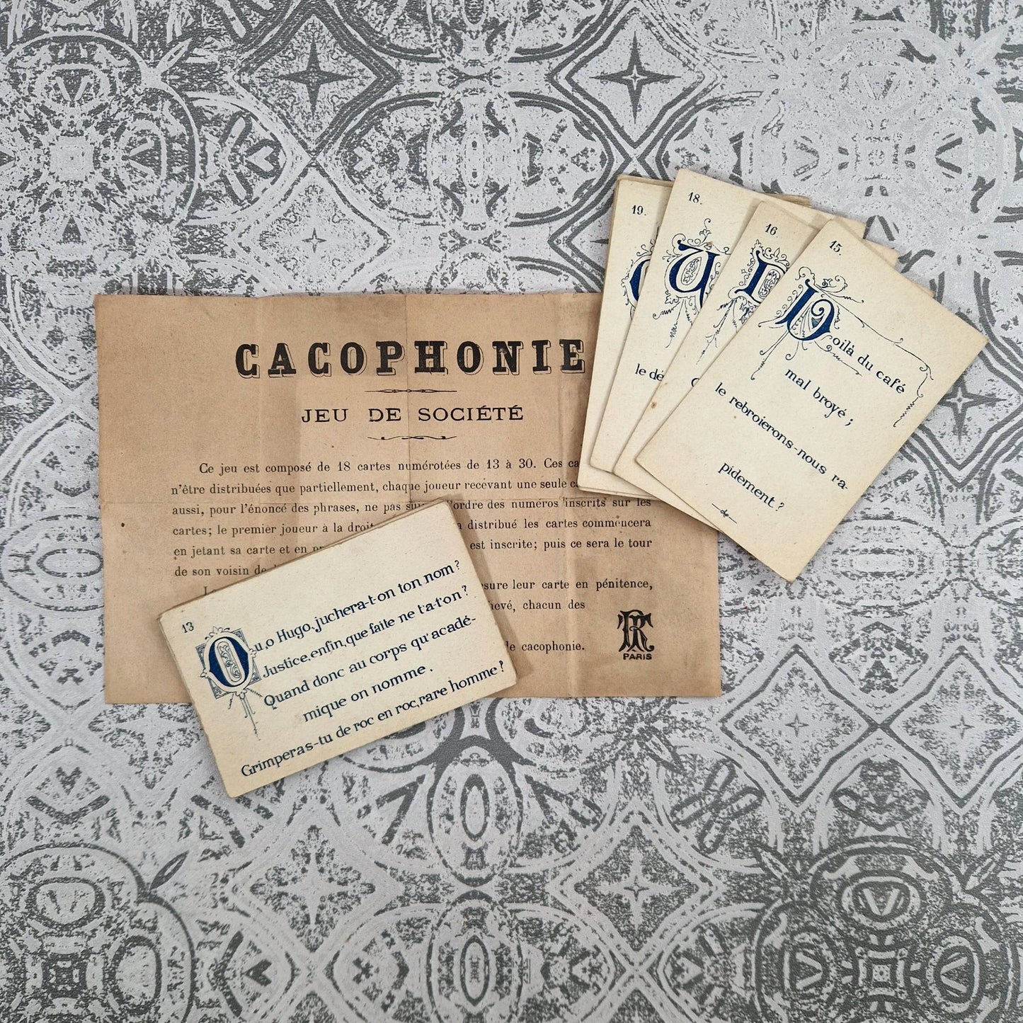 Jeu de société ancien « Cacophonie » - Vers 1900