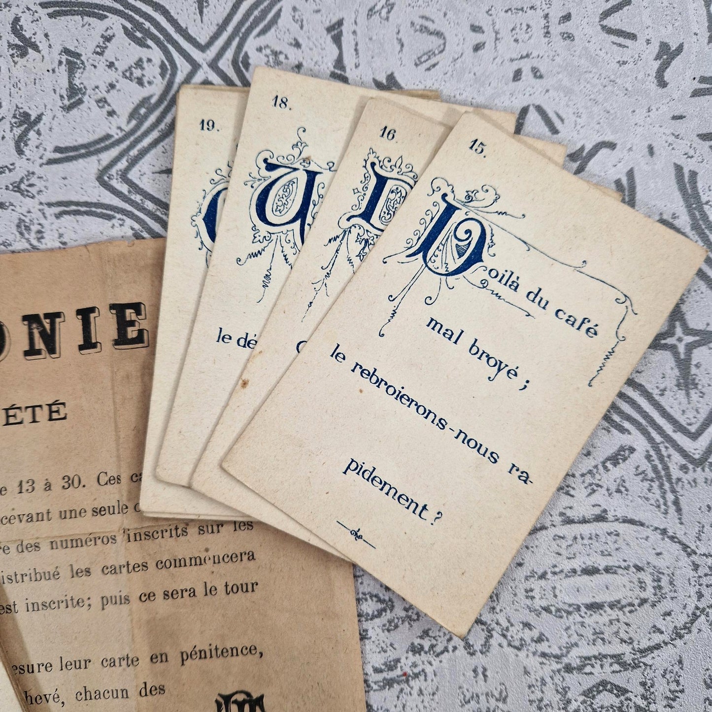 Jeu de société ancien « Cacophonie » - Vers 1900