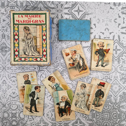 La Mariée du Mardi-Gras - jeu de cartes illustré - Vers 1900