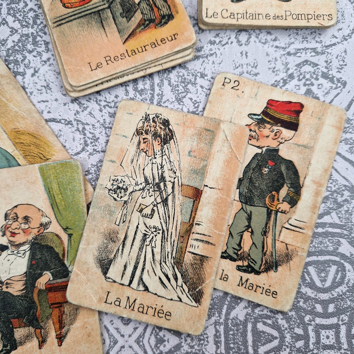 La Mariée du Mardi-Gras - jeu de cartes illustré - Vers 1900