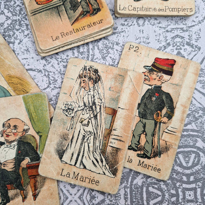La Mariée du Mardi-Gras - jeu de cartes illustré - Vers 1900