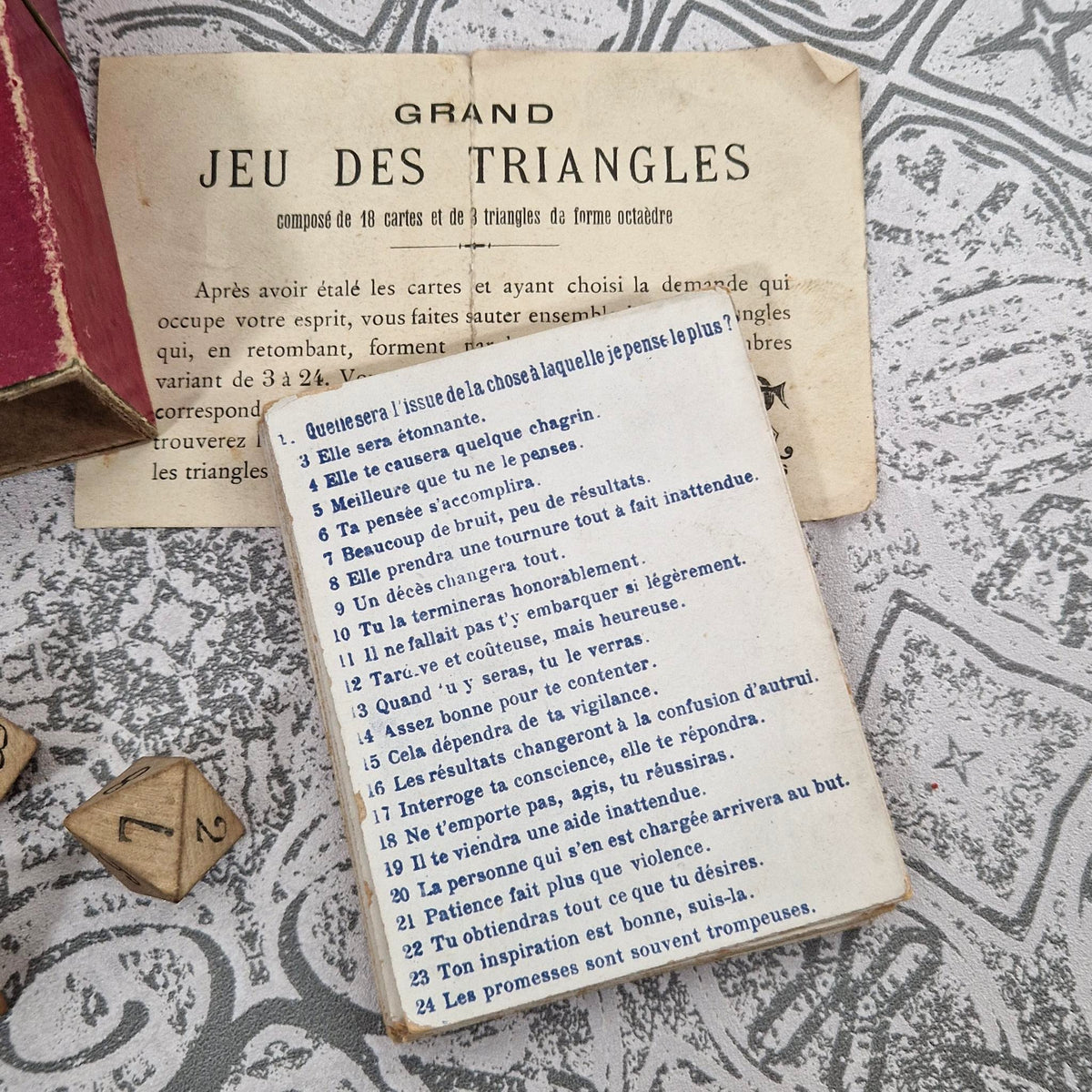 Oracle Enfantin - Ancien jeu des Triangles, vers 1900