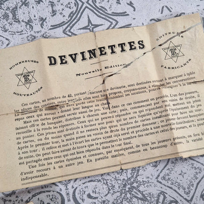 Rare riddle game - Circa 1900