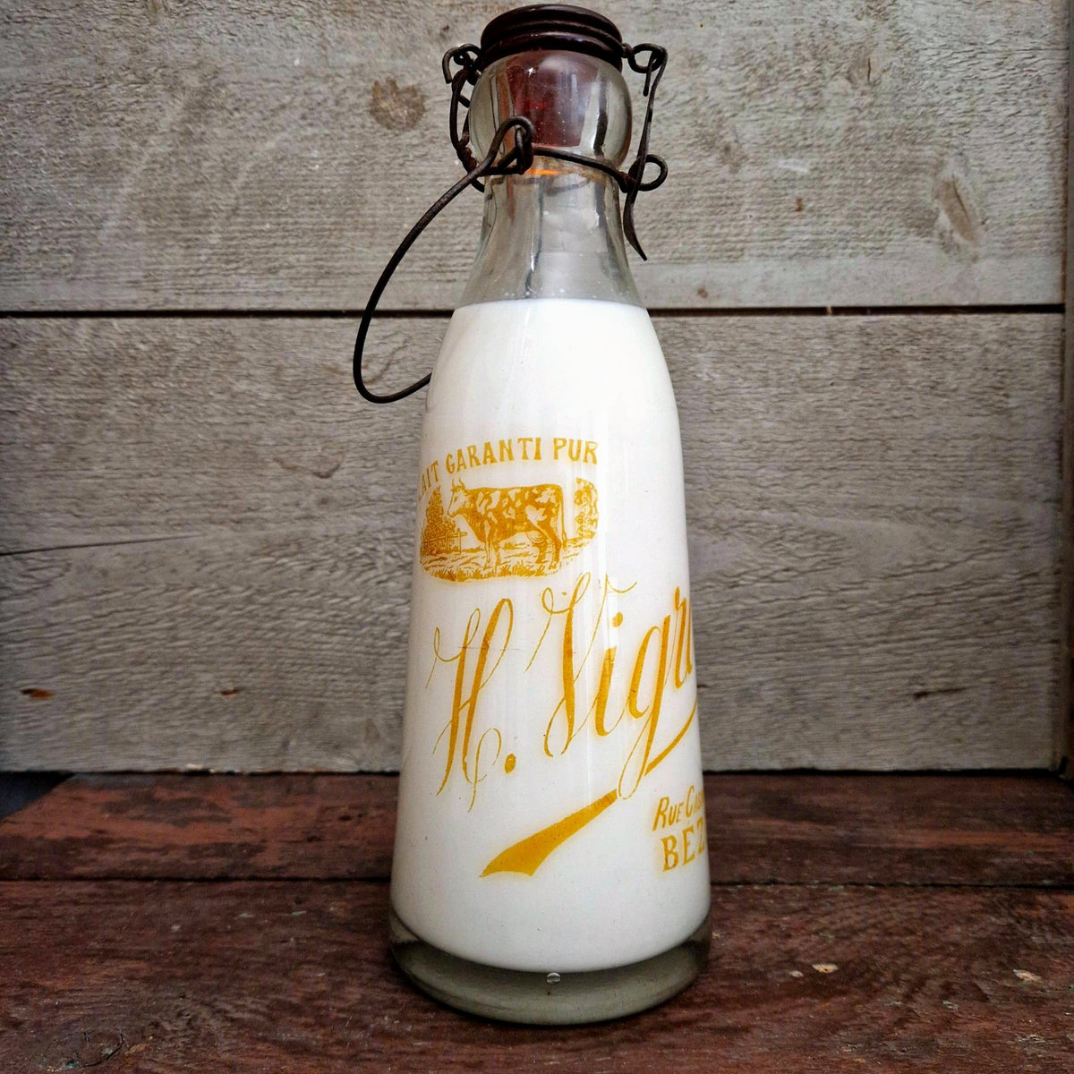 Bouteille de lait « H. Vigroux Béziers » - Début XXe