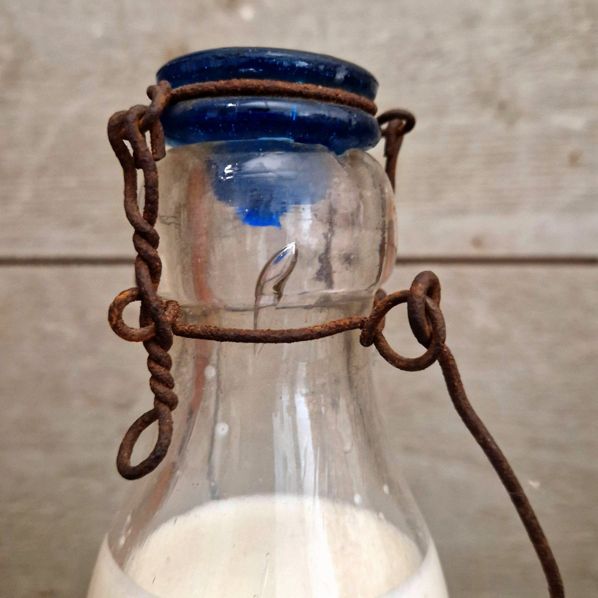 Antique milk bottle "Vaquier, Saint-Maur"