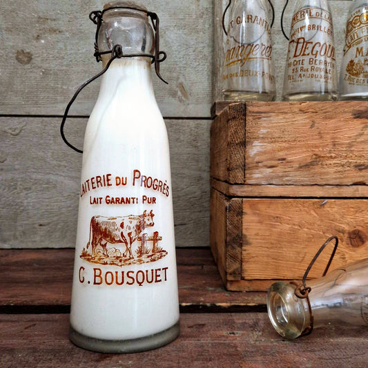 Bouteille de lait « Laiterie du progrès - C. Bousquet »