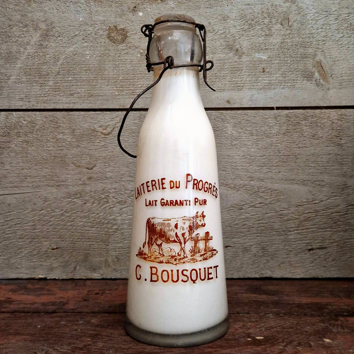 "Laiterie du Progrès - C. Bousquet" milk bottle