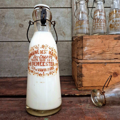 Bouteille de lait « H. Demeester, Paris » - Début XXe