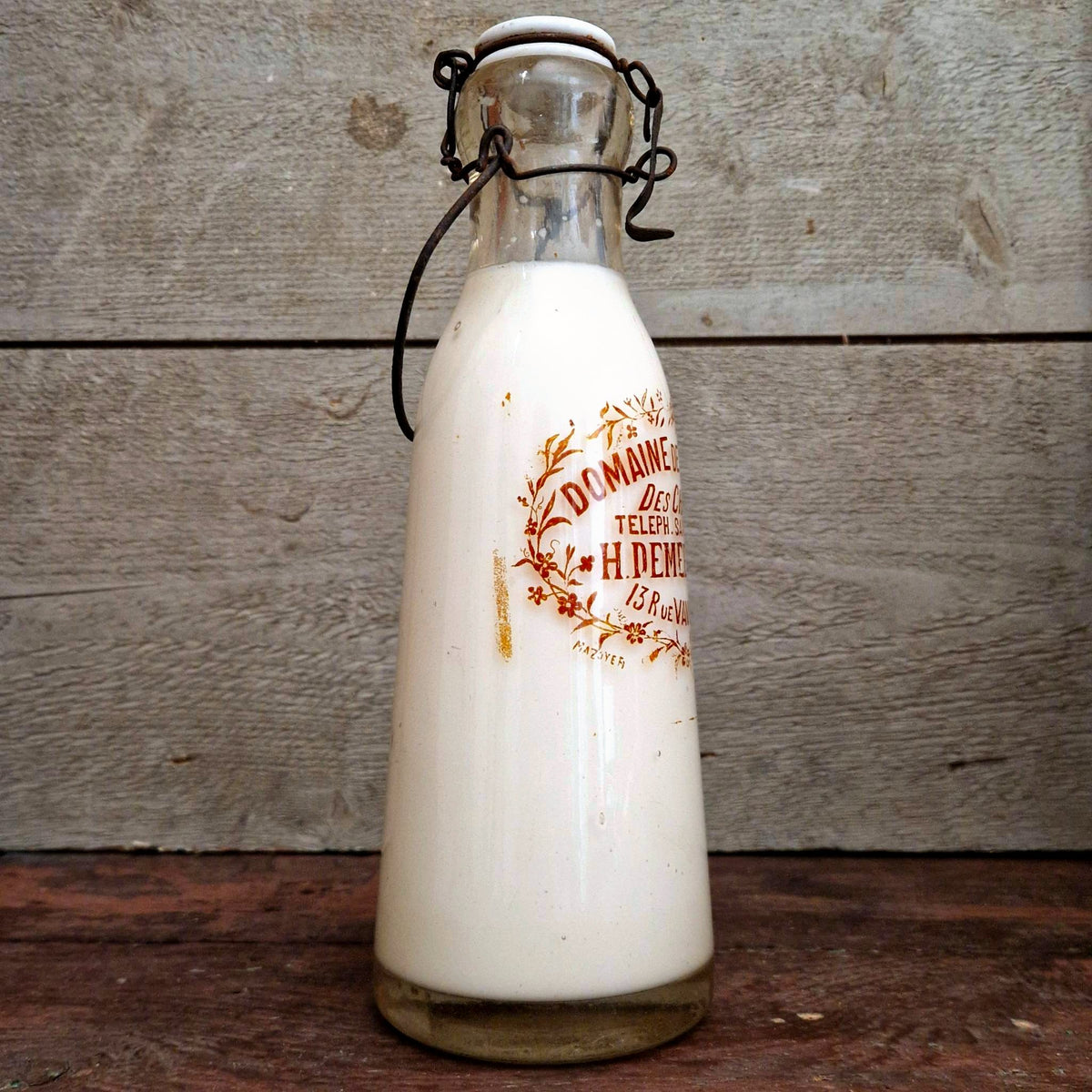 Bouteille de lait « H. Demeester, Paris » - Début XXe