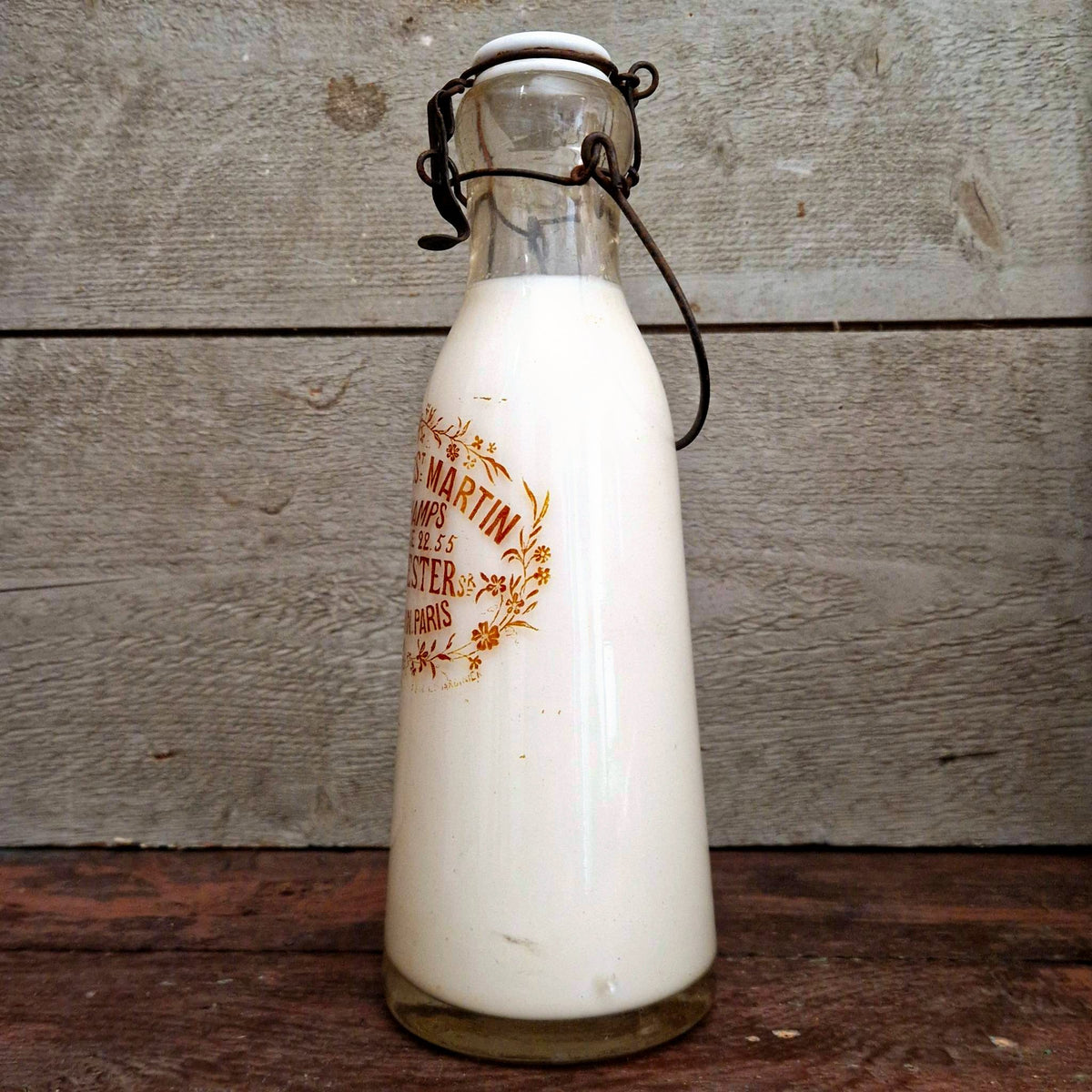 Bouteille de lait « H. Demeester, Paris » - Début XXe