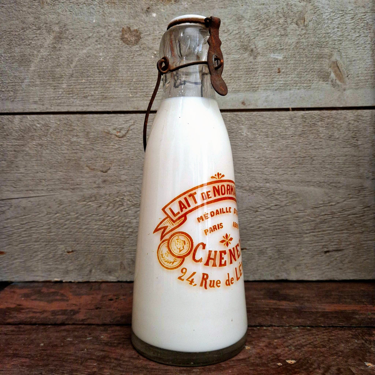 Ancienne bouteille «  Lait de Normandie, Paris »