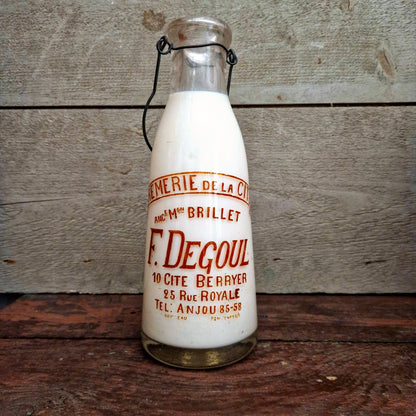 Bouteille de lait ancienne « Crèmerie de la Cité » Paris