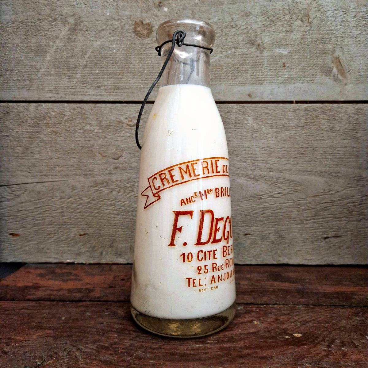 Bouteille de lait ancienne « Crèmerie de la Cité » Paris