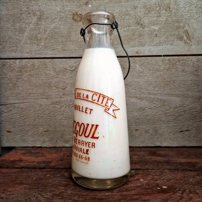 Bouteille de lait ancienne « Crèmerie de la Cité » Paris